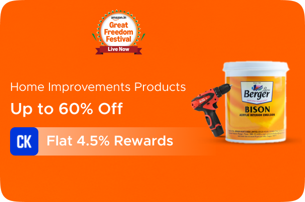 Amazon: Upto 60% Off on Home Improvements Products + Flat 4.5% Rewards